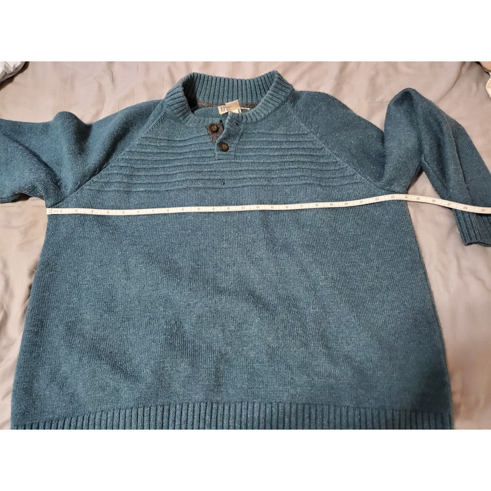 Duluth Trading Co Men’s Wool Blend Pullover Sweater XL Teal 70% Recycled Wool - Picture 5 of 13